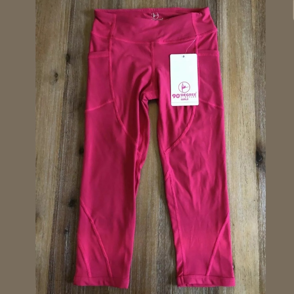 90 degree girls yoga Capri medium